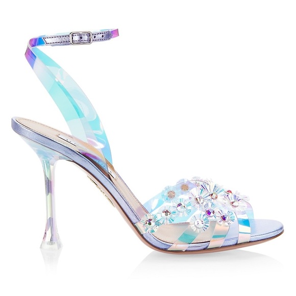 Aquazzura
Meteorite PVC Embellished Ankle-Strap Sandals - Picture 2 of 13